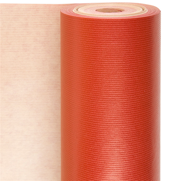 PAPIER CADEAU COULEUR UNIE  60 G/M2 0,70x100 M ROUGE KRAFT VERGÉ (1 UNITÉ) - Garcia de Pou