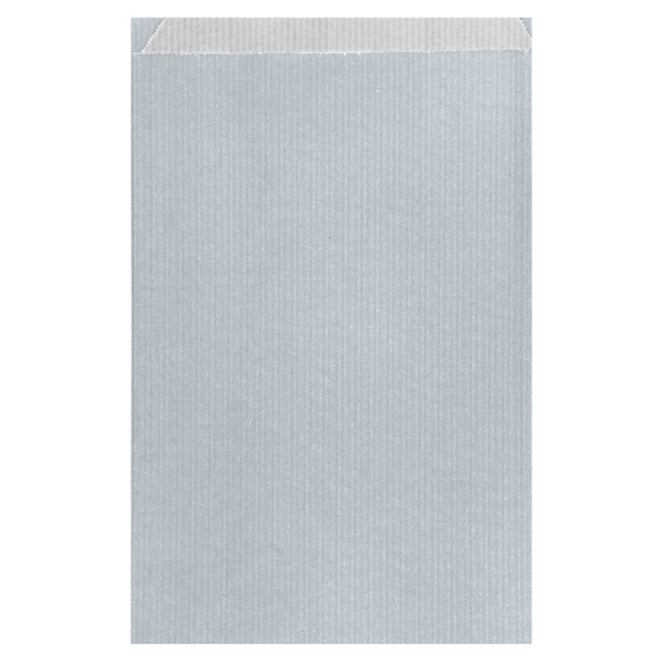 SACHETS PLATS  60 G/M2 26+9x38 CM ARGENTE KRAFT VERGÉ (250 UNITÉ) - Garcia de Pou