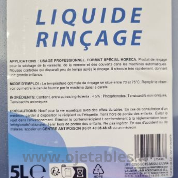 Liquide de rinçage professionnel - 5litres
