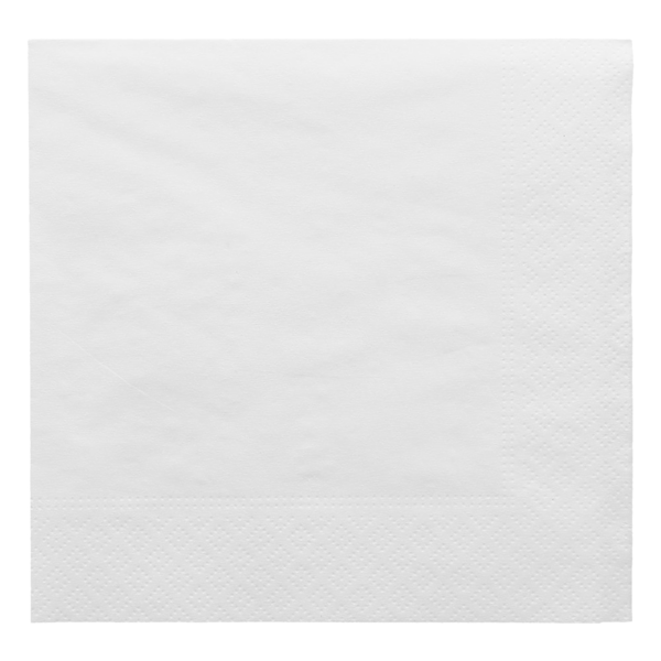 SERVIETTES 2 plis 30x30 CM BLANC OUATE personnalisé