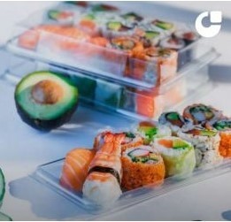 BARQUETTE SUSHIS CRISTAL 190X110 avec Couvercle