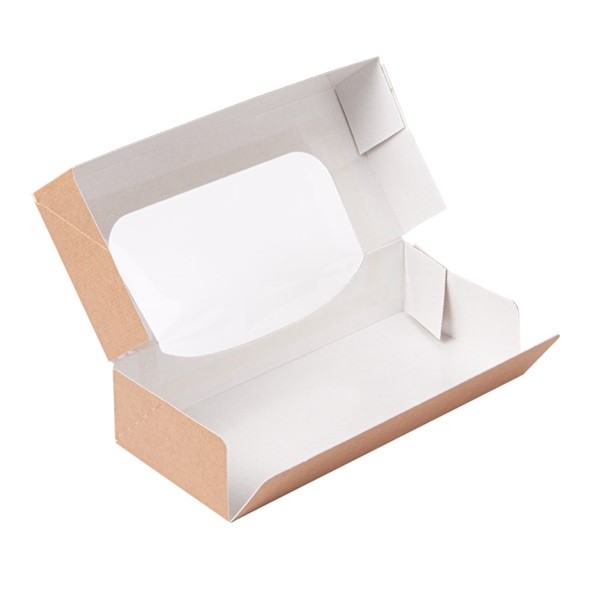 BOITES KRAFT AVEC FENÊTRE 20X9X4.5CM 300G