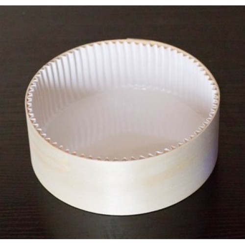 BOITE EN BOIS RONDE AVEC CAISSETTE 45CL / Ø12CM