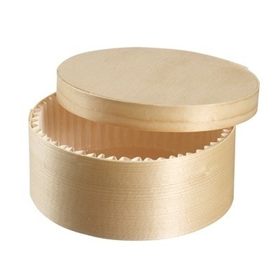 BOITE RONDE BOIS+CAISSETTE+COUVERCLE 30cl - Ø110mm