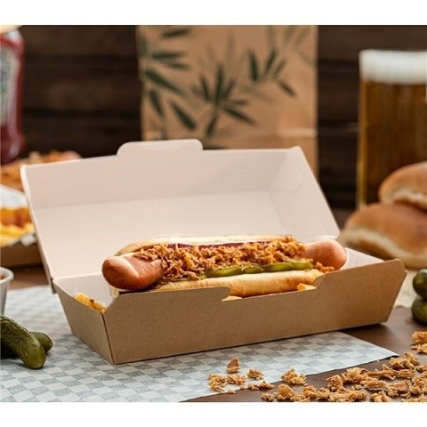 Boîte en carton pour hot dogs 23,2x9x6,3 cm