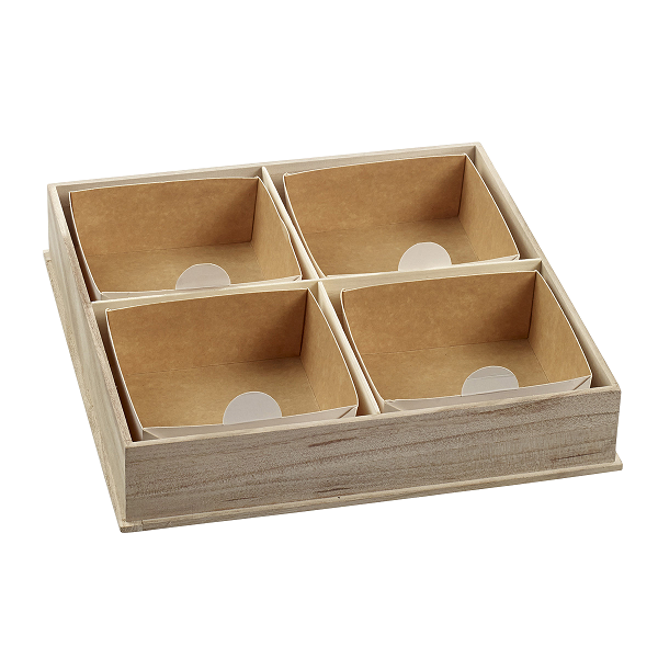 COFFRET EN BOIS "MODULO" 26CM AVEC COUVERCLE