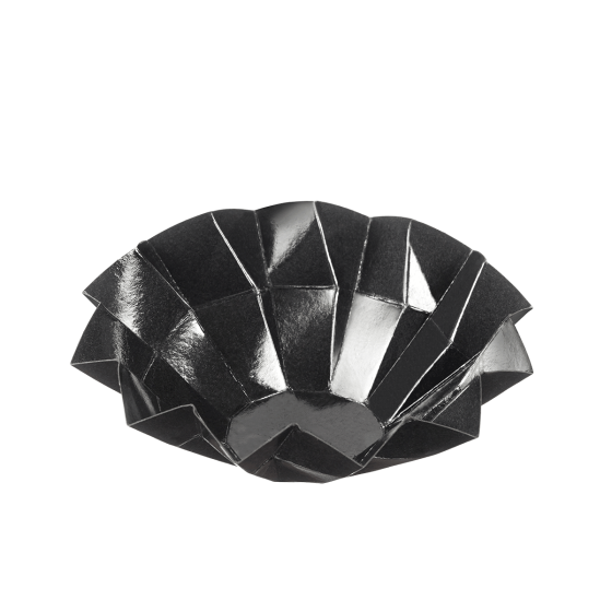 Boîte ORIGAMI XS diam 6cm H3.5cm noir lam