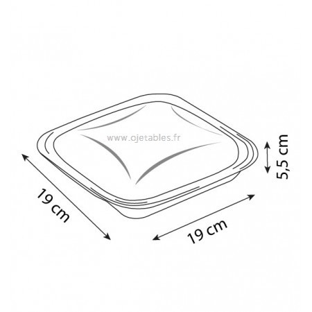 BARQUETTE SALADE AVEC COUVERCLE "CRUDIPACK" 750g