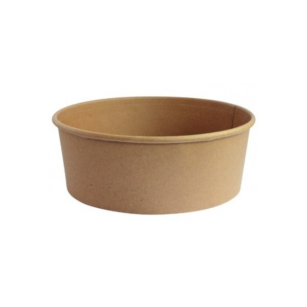 Couvercles pour bols à salade carton ''pure'' rond Ø15cm marron par 300 -  RETIF