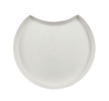 Assiette demi-lune blanche biodégradable  ∅7cm