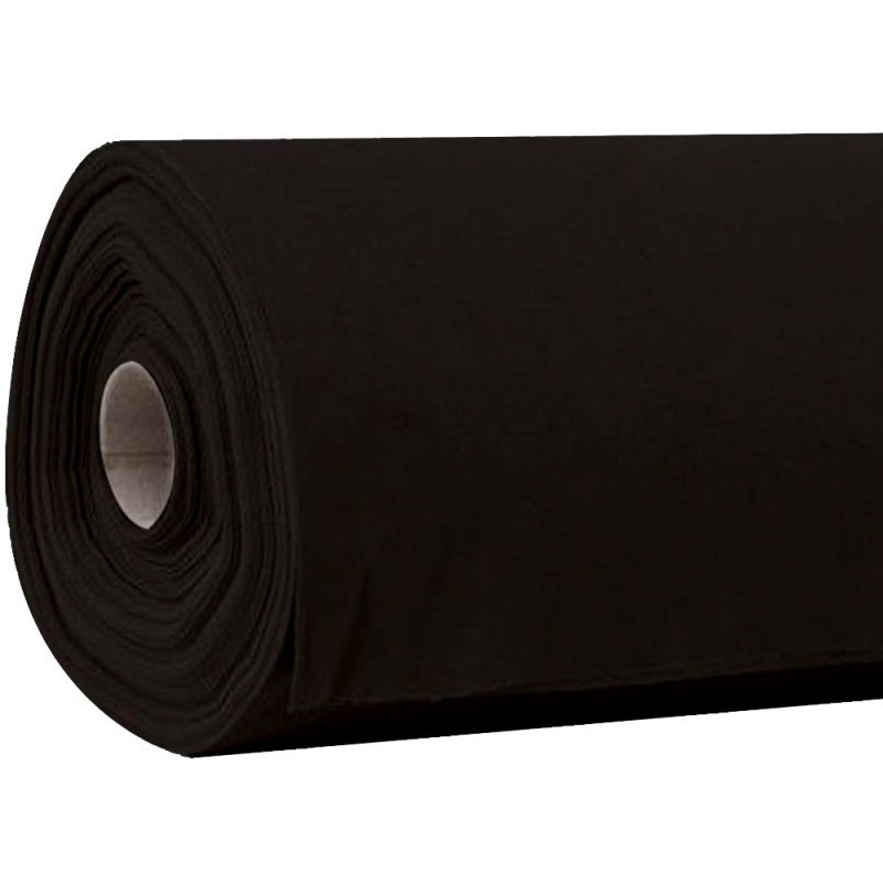 Nappe Coton gratté Noir 2.60m x 50m