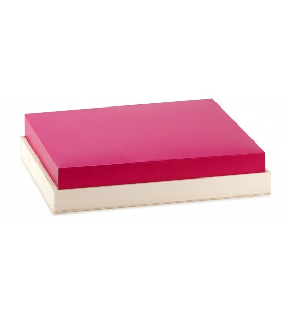 COUVERCLE THEMA NOIR (reversible fuschia) POUR PLATEAU REPAS