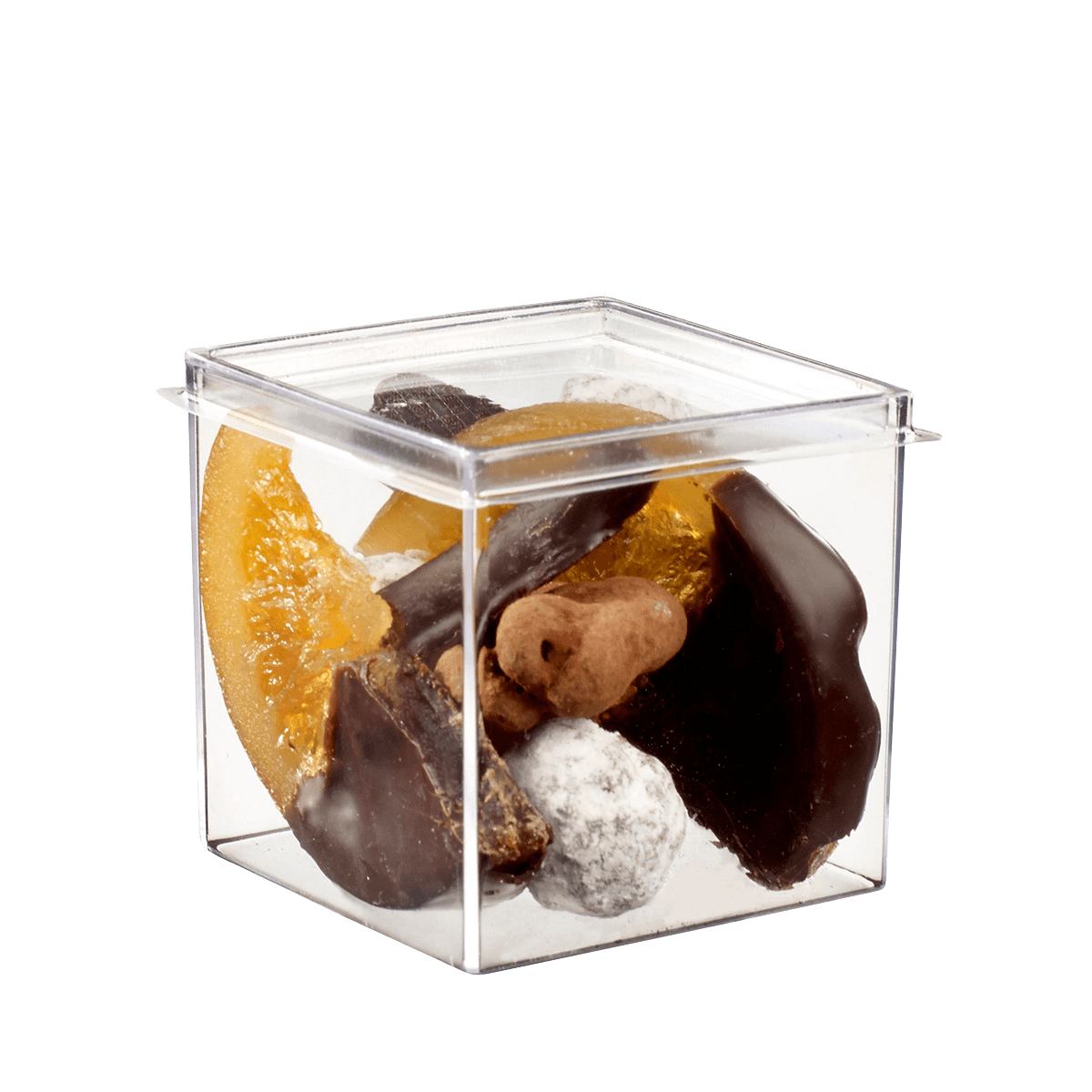 Couvercle PET pour la verrine cube cristal 70ml