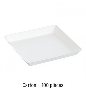 Assiette Cubik fibra 130x130 Biodégradable