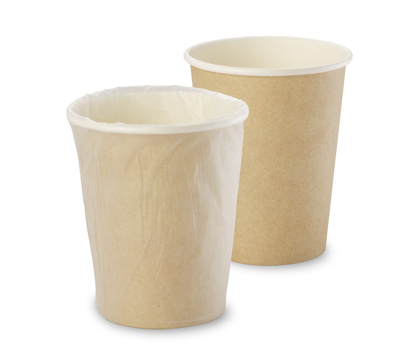 Gobelet carton 24cl emballé individuellement kraft clair