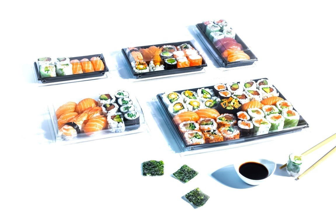 BARQUETTE SUSHIS CRISTAL 140X90 avec Couvercle 