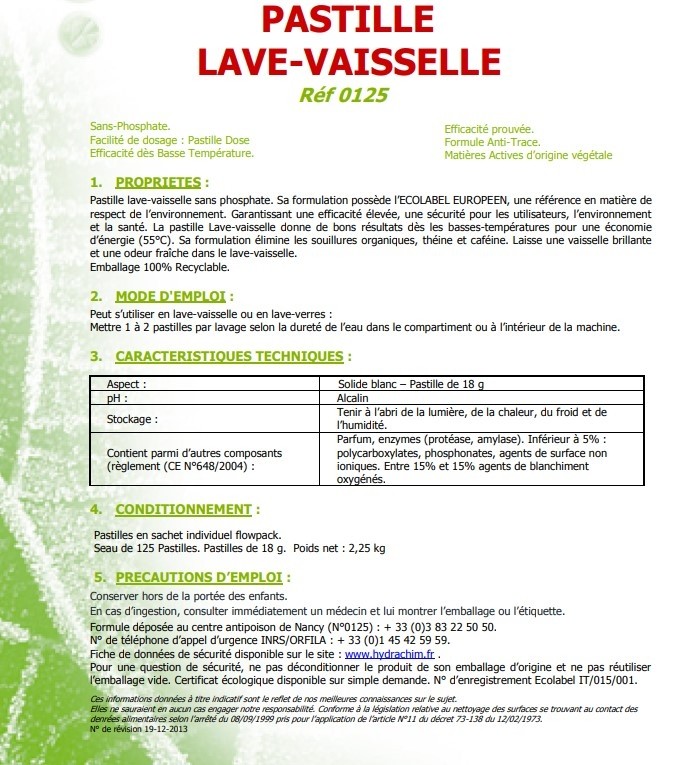PASTILLES LAVE-VAISSELLE 7 en 1 - Concentrées nouvelle génération - (150 x 16 grs) - 2,40 kg