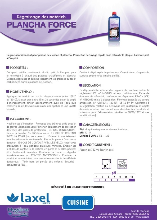PLANCHA FORCE - Nettoyant plancha - 850 gr