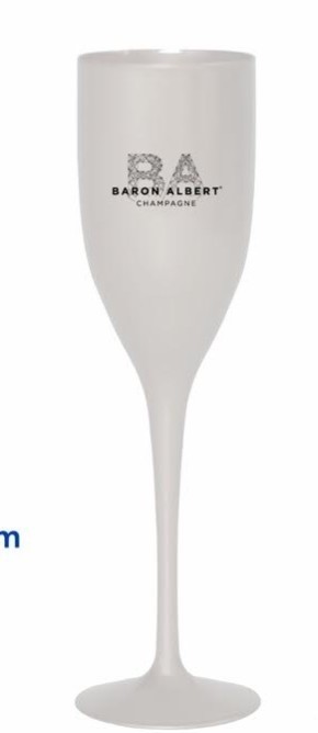 Flute 15cl incassable & réutilisable -PP- Personnalisé en 1 couleur 