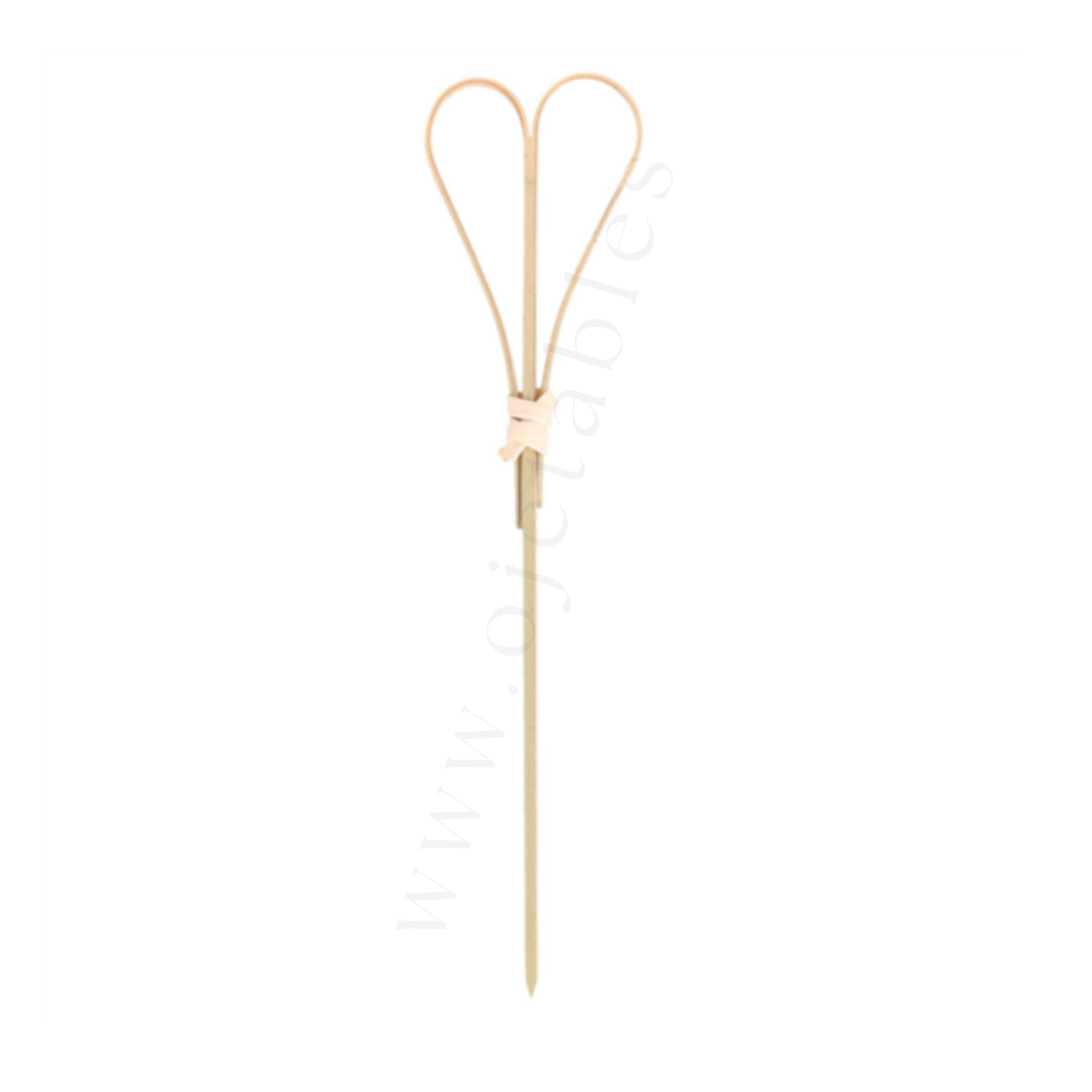 Piques cœur en bambou 12 cm