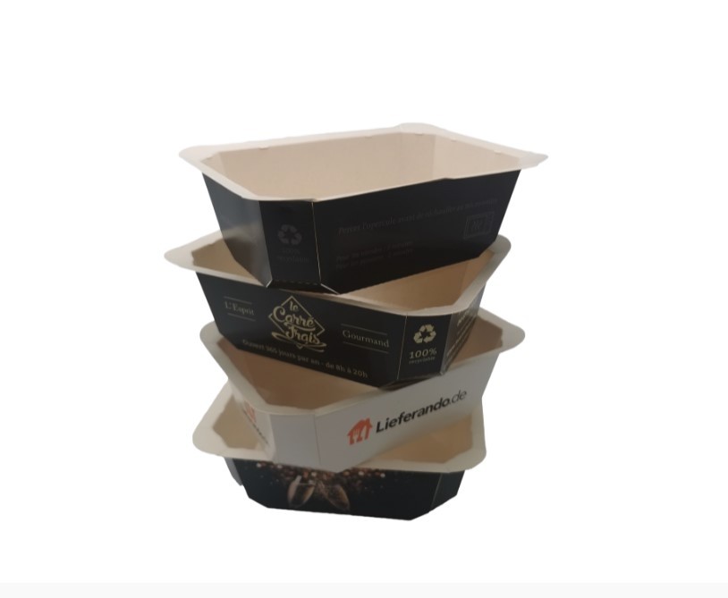 BARQUETTE SCELLABLE EN CARTON FOOD K Personnalisé 1000cc