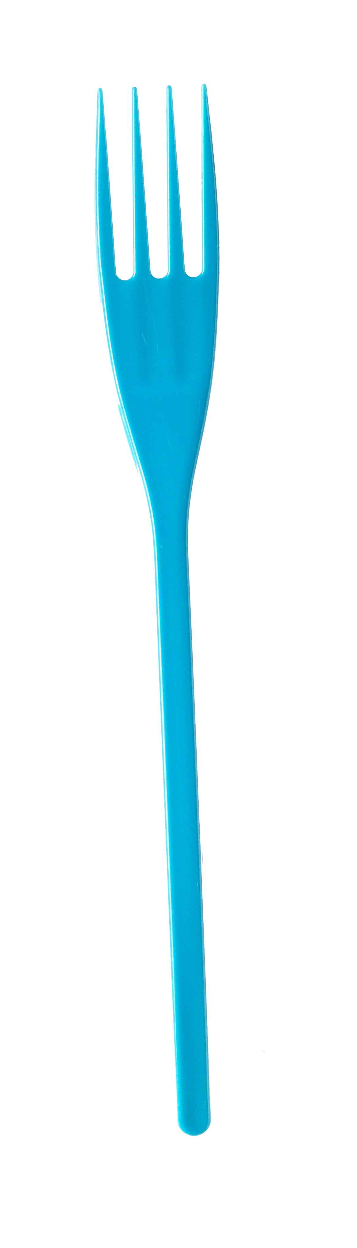 COUVERTS PLASTIQUE TURQUOISE