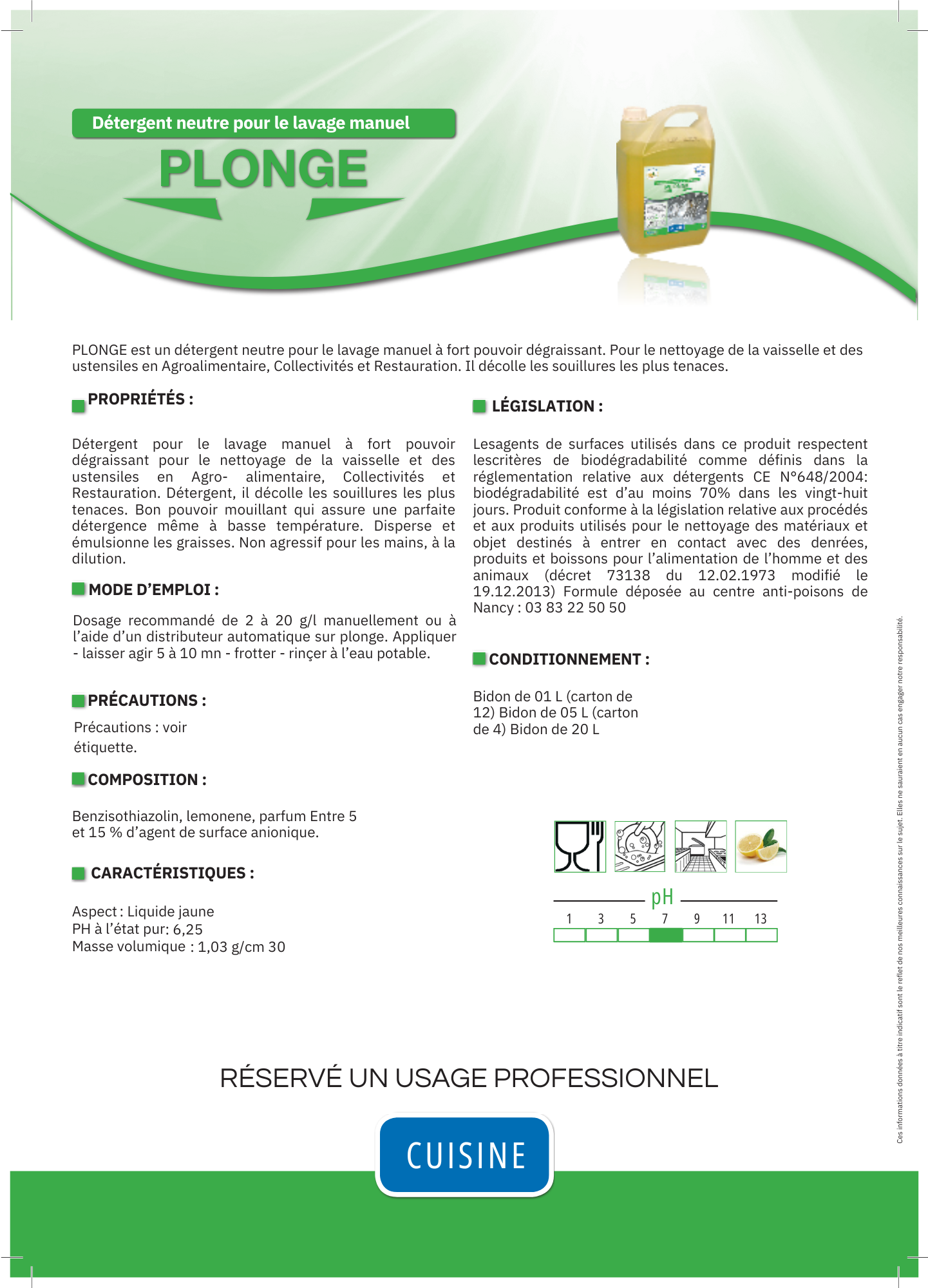 Liquide plonge manuel (citron)- 5litres