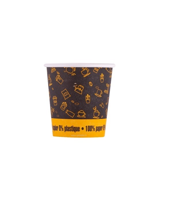 GOBELET CARTON DECOR 12cl - 4oz  100% PAPIER