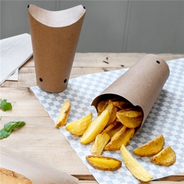 GOBELET à FRITES AVEC FERMETURE 660 ml (1000pièces)