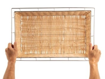 Panier en osier avec structure métallique GN1/1