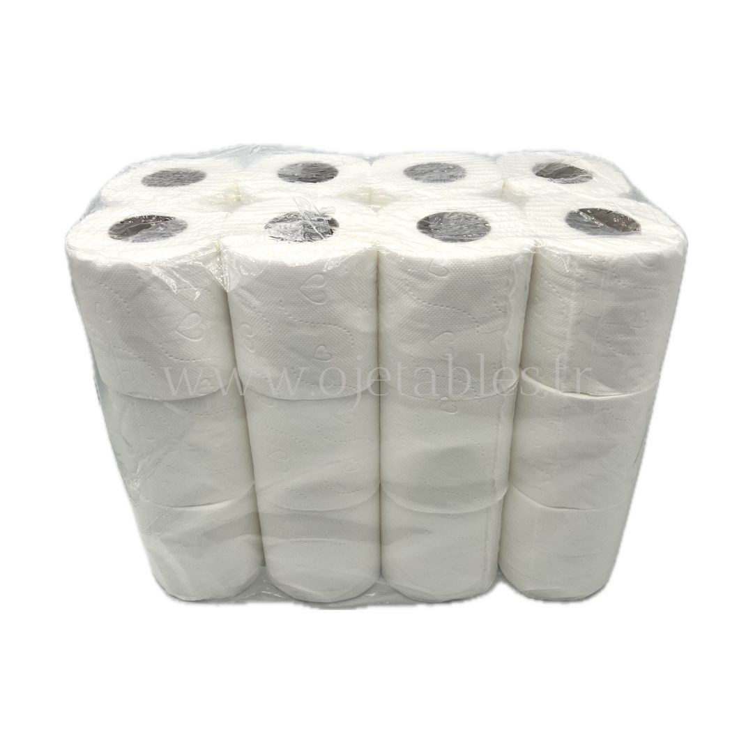 Papier toilette wc - PQ - 2 plis (24 rouleaux)