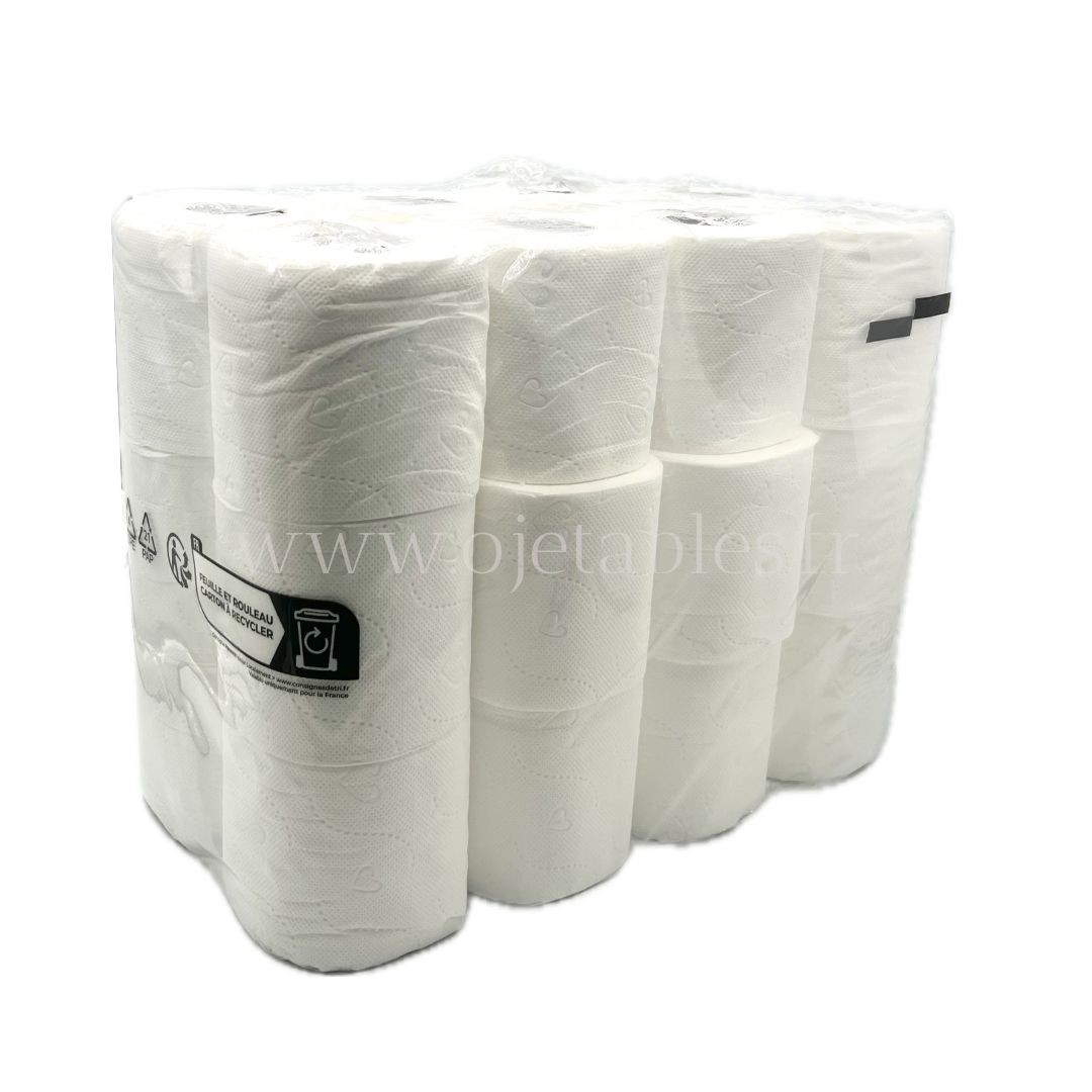 Papier toilette wc - PQ - 2 plis (pack de 24rouleaux)
