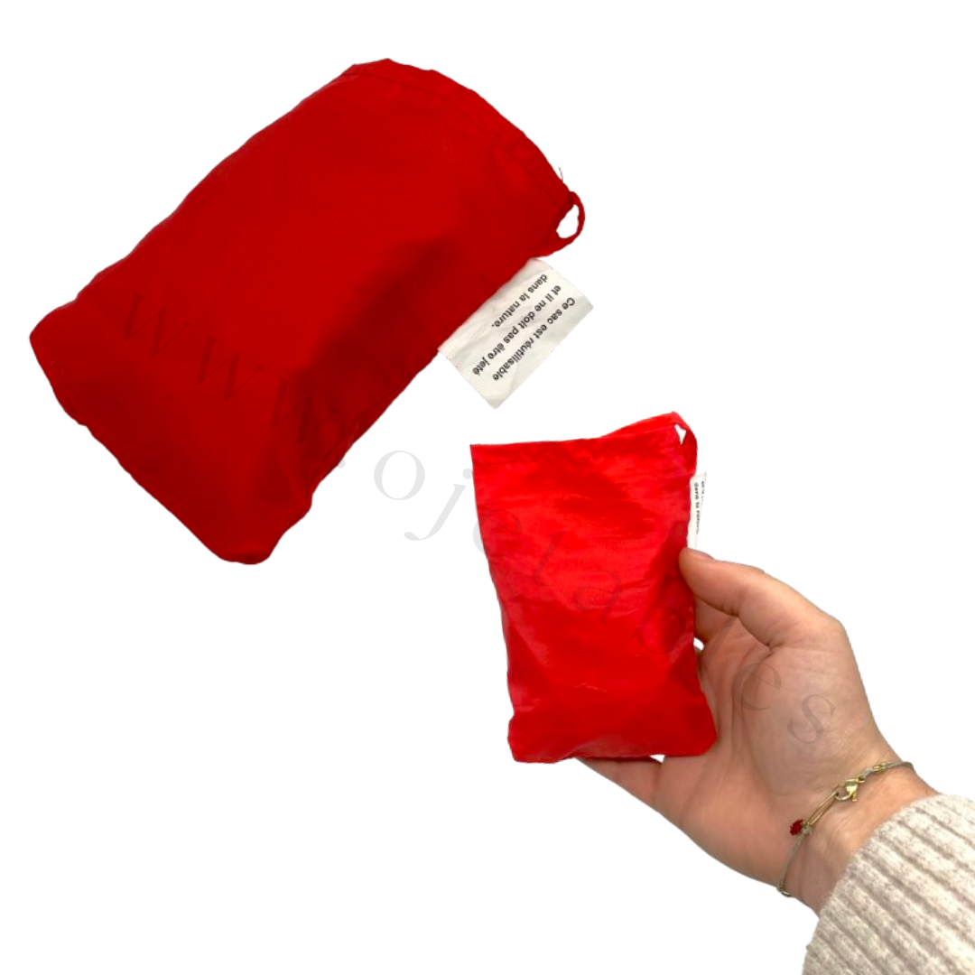 Sac polyester pliable avec pochette intégrée – 45 × 34 cm, soufflet 20 cm