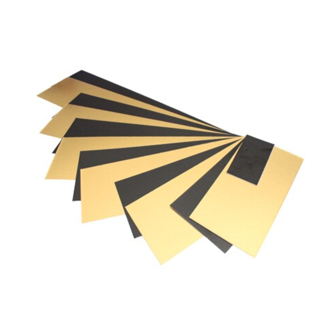 SEMELLE BUCHE OR/NOIR 24x10.5cm POUR BOITE 25X11