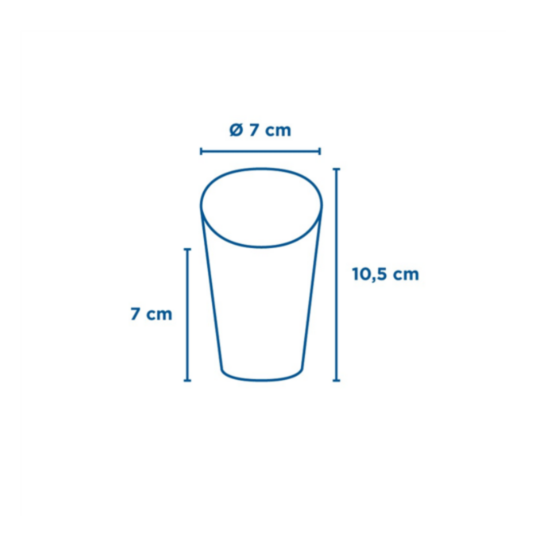 GOBELETS A FRITES OUVERTS 'FEEL GREEN' 9 OZ - 270 ML  Ø7x10,5 CM