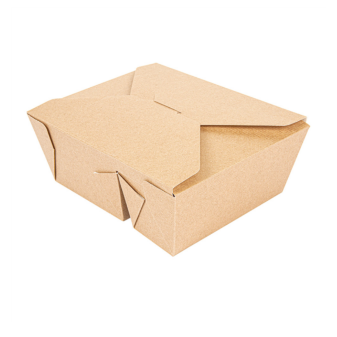 Boîte AMERICAINE KRAFT 1200/1300ML avec 2 compart.