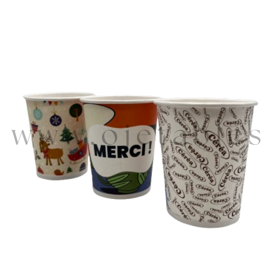 Gobelet carton personnalisé 8oz multicouleurs
