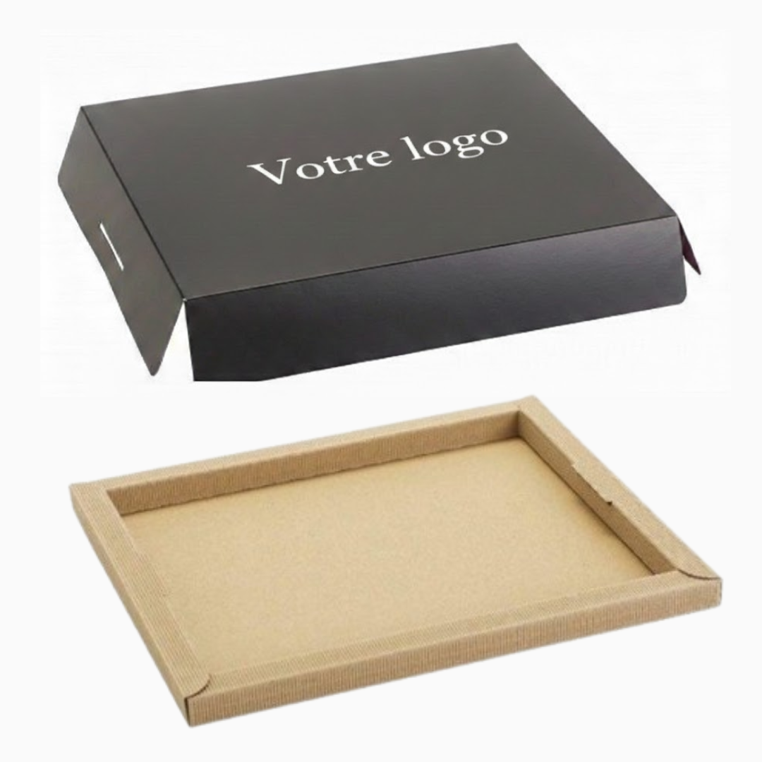 PLATEAU REPAS THEMA  (livré à plat) AVEC COUVERCLE PERSONNALISE