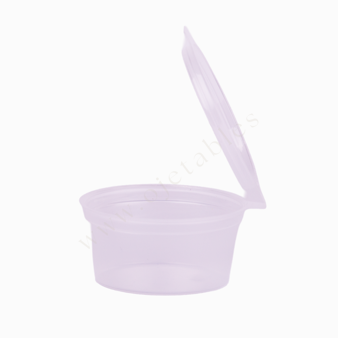 Pot à sauce charnière PP transparent 30ml