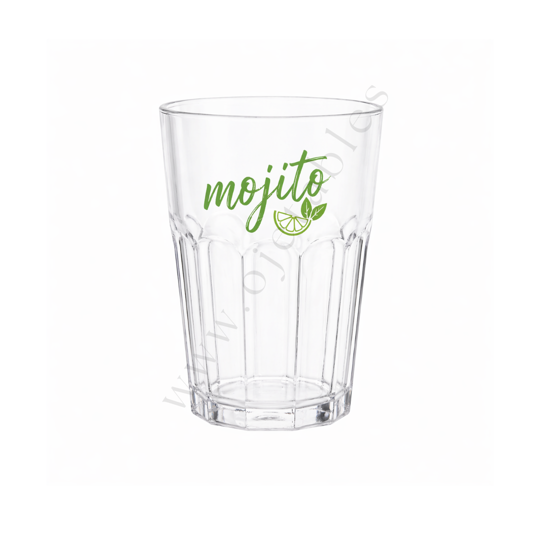 Verre MOJITO 35/40CL  réutilisable TRITAN - Personnalisé en 1 couleur