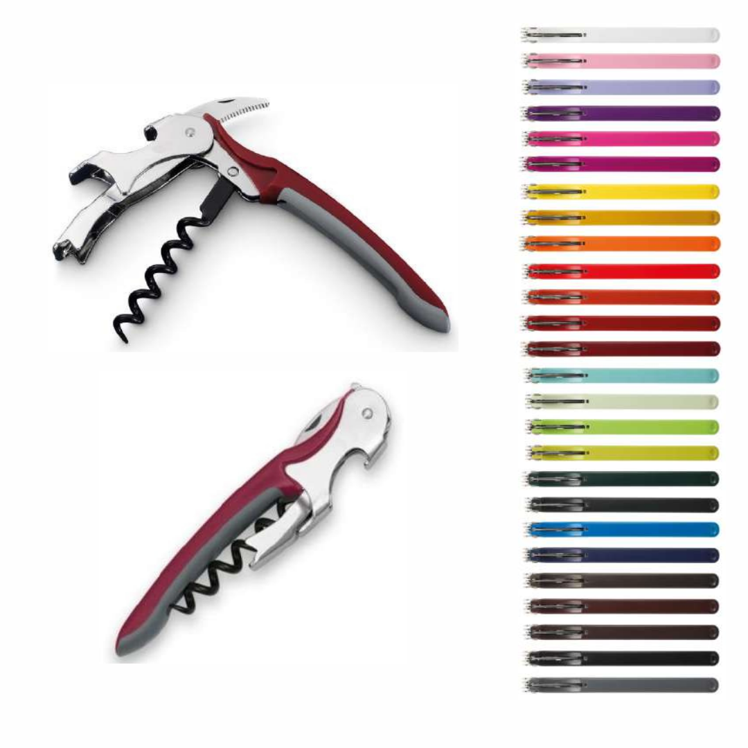 Tire-bouchon Eco-Pro Sommelier (Manche acrylique bi-matières) personnalisé couleur au choix