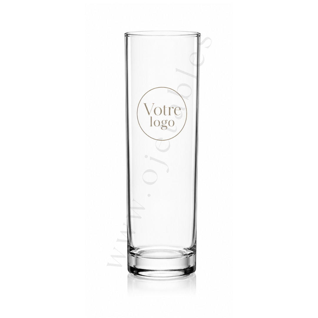 Verre tube Incassable & réutilisable en Tritan 22cl - personnalisé en 1 couleur