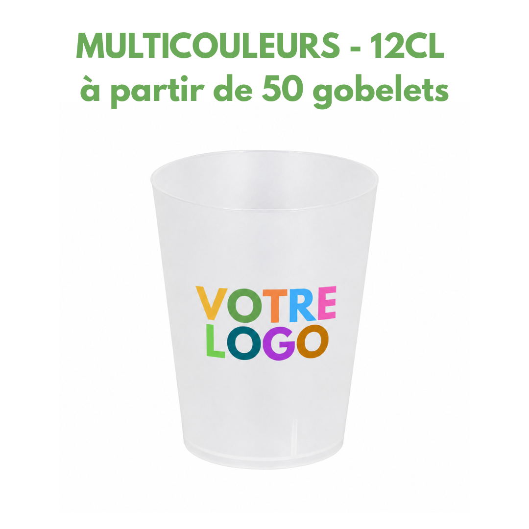 GOBELET REUTILISABLE 12/18CL PERSONNALISE Multicouleurs
