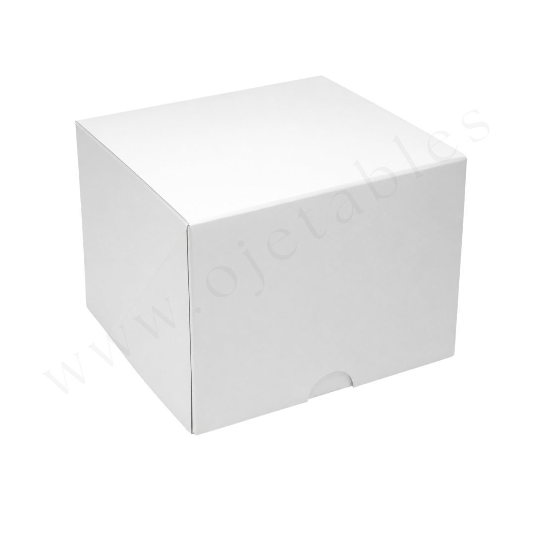 BOITE BLANCHE POUR ENTREMETS INDIVIDUEL 10.5x10.5x8cm