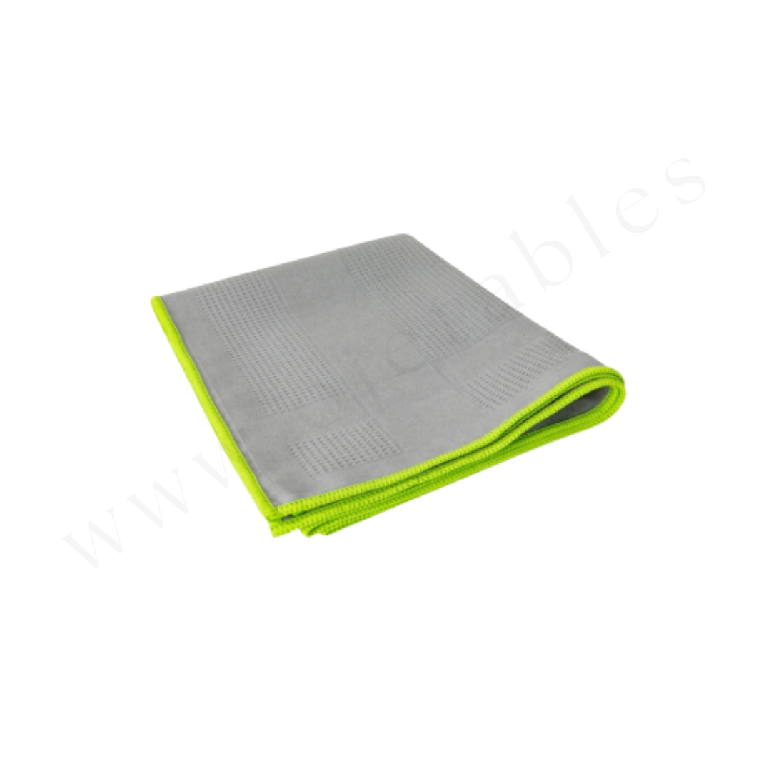 Essuie-verres microfibre (gris/vert) 70x42cm
