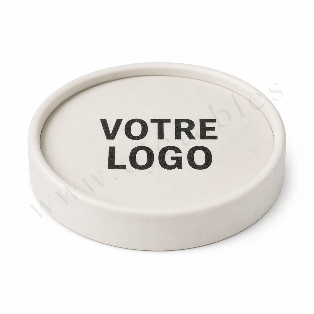 Couvercle en carton plat personnalisé pour pot à glace personnalisé de 120cc et 480cc