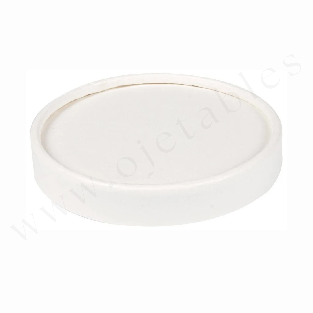 Couvercle en carton plat pour pot à glace personnalisé 120cc et 480cc