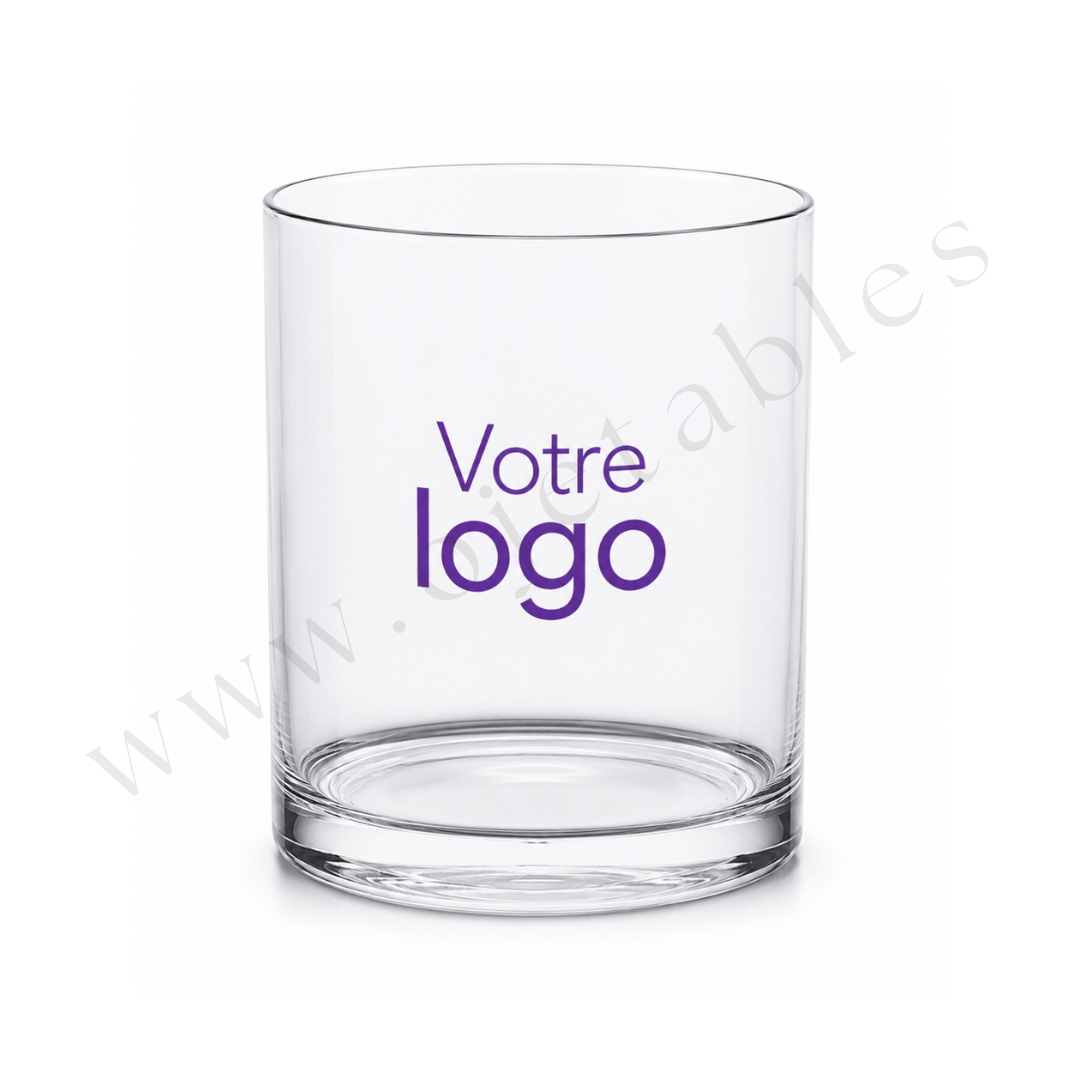 VERRE "WHISKY/CAIPIRINHA " 30cl Incassable & réutilisable en TRITAN - Personnalisé en 1 couleur 