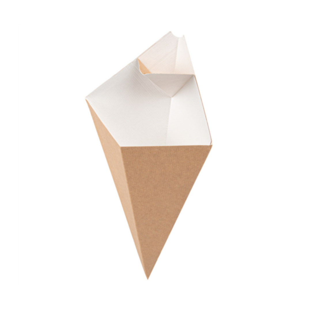 CORNETS AVEC LANGUETTES THEPACK 250 G 16,5x27 CM NATUREL/BLANC CARTON