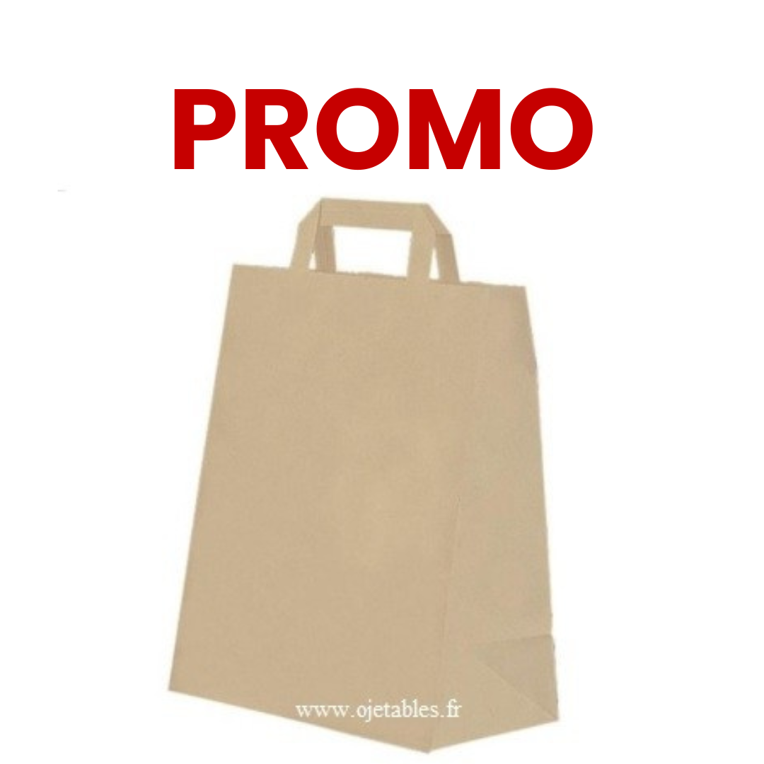 Sac Papier Kraft brun 26+14x32cm 